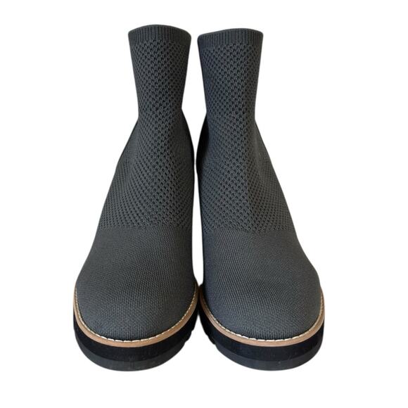Eileen Fisher London Recycled Stretch Knit Bootie in Gray - Size 11 - Picture 6 of 10